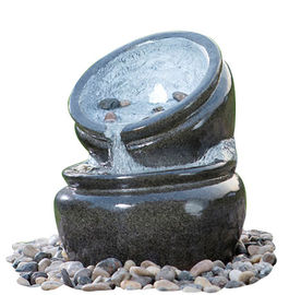 中国 マグネーシア材料で屋外従来の黒い大理石の鋳造物の石の噴水 サプライヤー